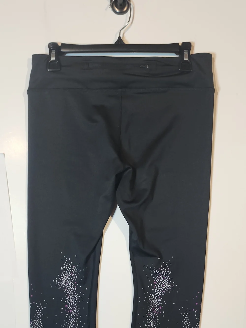 Nike Women Fast Flash Black/Vivid Purple Reflectiv Running Tight EUC Large